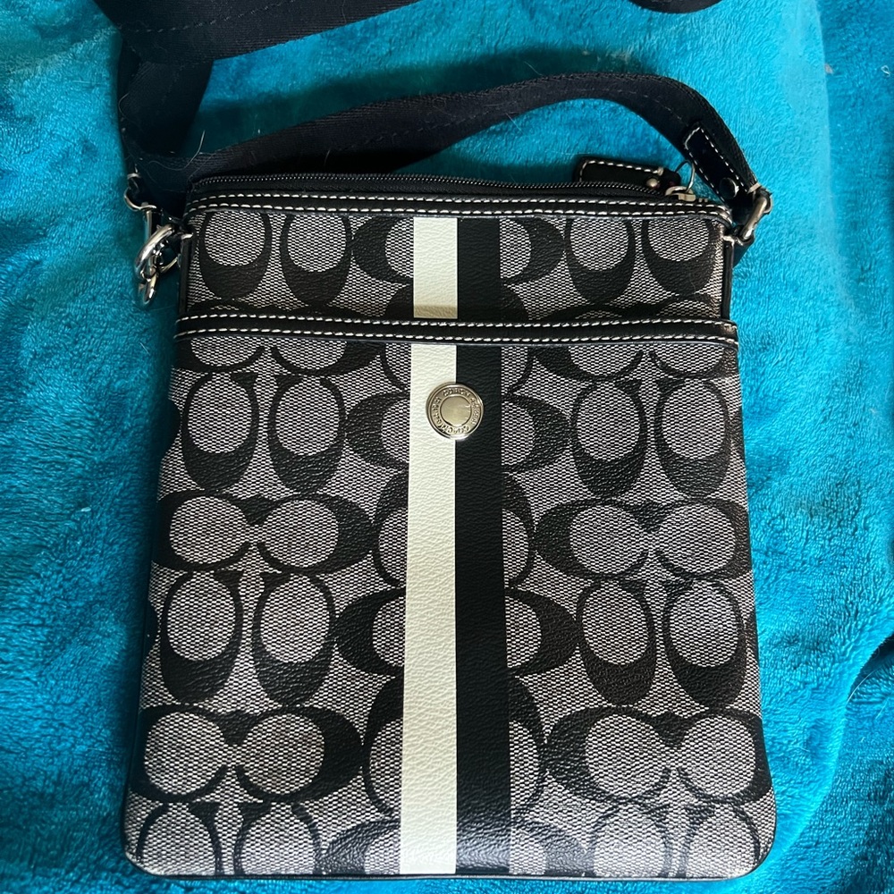 Black Coach cross body bag